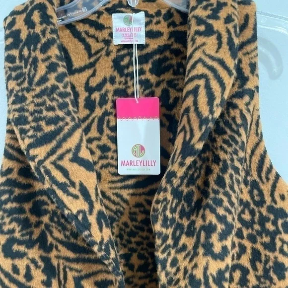 𝅺nwt MarleyLilly Animal Print Vest Size XXS/XS - Picture 7 of 7